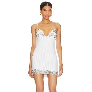 Majorelle White Sequin Mini Dress